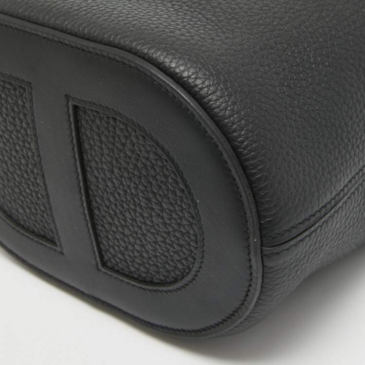 Pre Owned Hermes Noir Taurillon Clemence and Swift Leather In The Loop 18 Bag