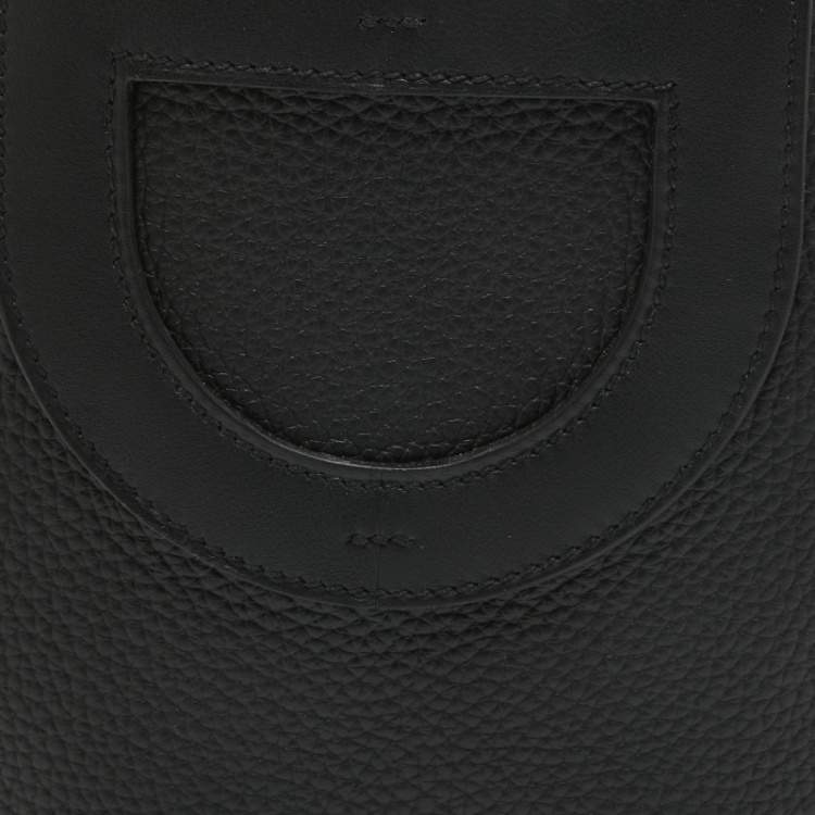 Pre Owned Hermes Noir Taurillon Clemence and Swift Leather In The Loop 18 Bag