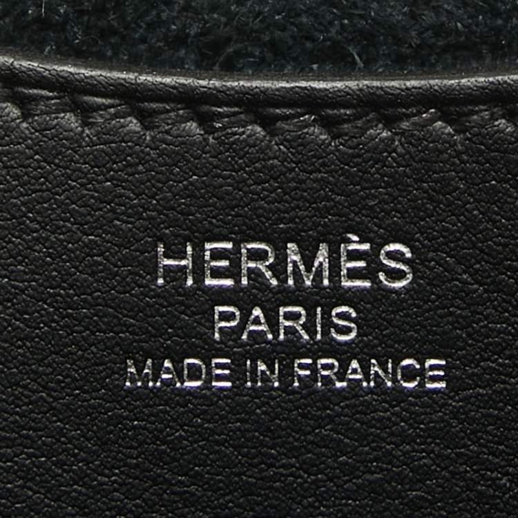 Pre Owned Hermes Noir Taurillon Clemence and Swift Leather In The Loop 18 Bag
