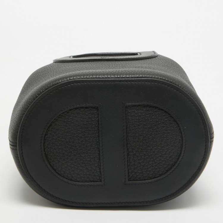 Pre Owned Hermes Noir Taurillon Clemence and Swift Leather In The Loop 18 Bag