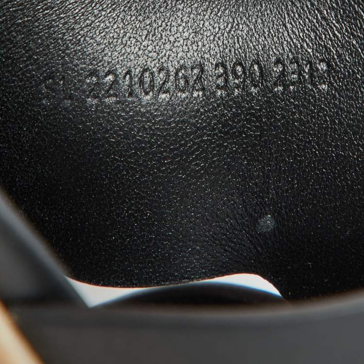 Pre Owned Hermes Black Leather Eze 30 Sandals Size 39