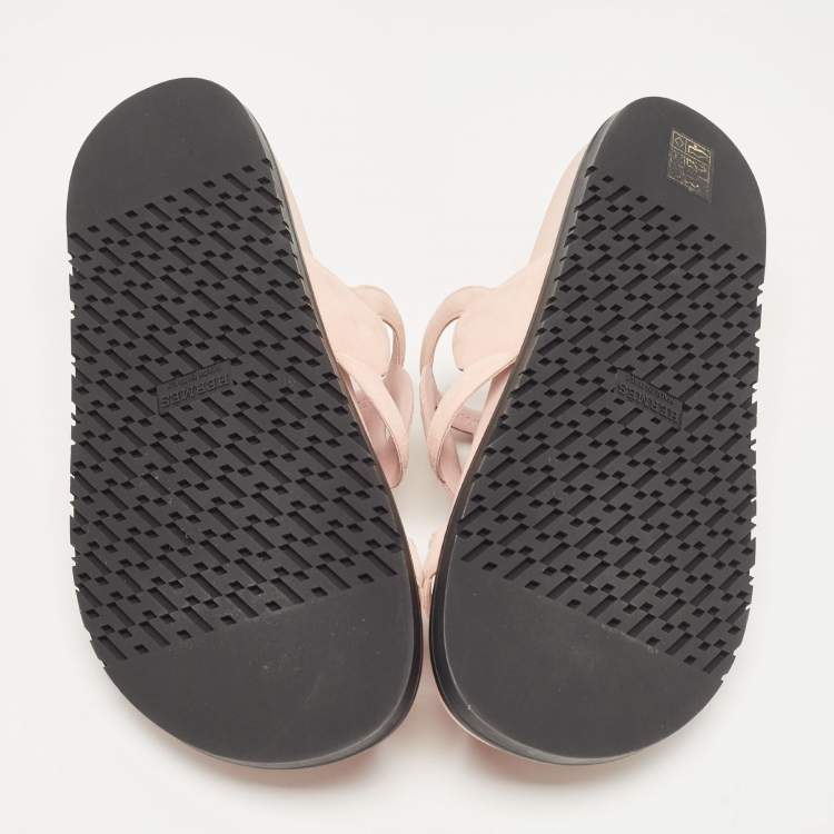 مملوكة مسبقًا Hermes Pink Suede Extra Flat Sandals Size 39