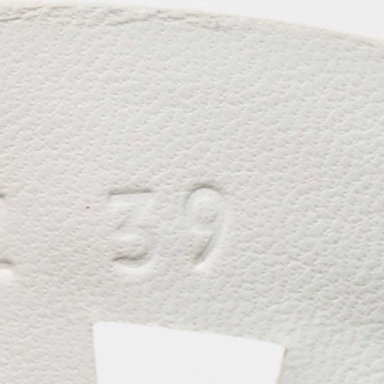Pre Owned Hermes White Leather Extra Flat Sandals Size 39