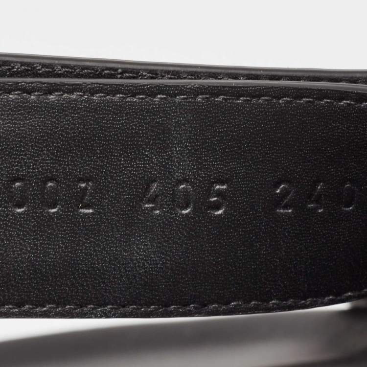 Pre Owned Hermès Black Leather Chypre Flat Sandals 40.5