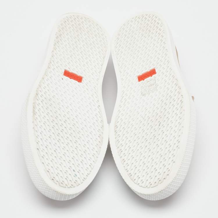 Pre Owned Hermes Beige Suede Game Slip On Sneakers Size 39