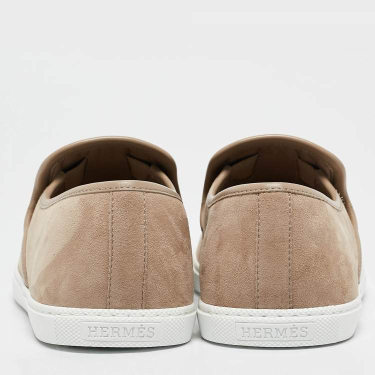 Pre Owned Hermès Beige Suede Jour Loafers Size 39.5