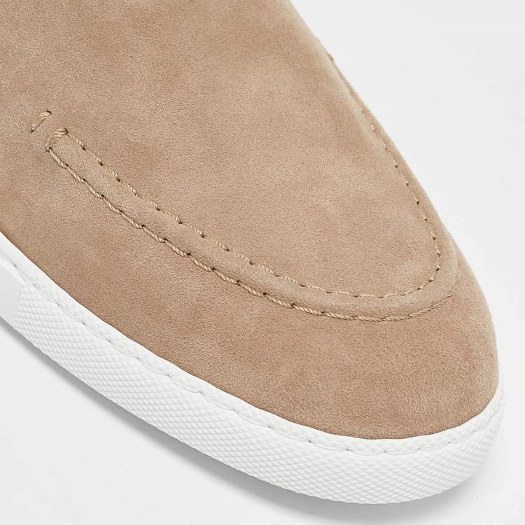 Pre Owned Hermès Beige Suede Jour Loafers Size 39.5