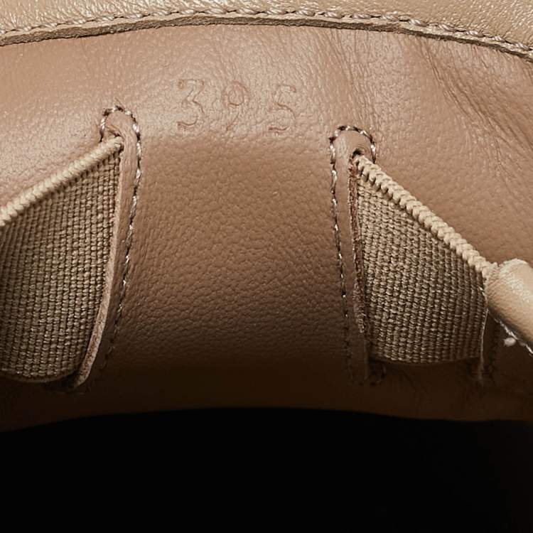 Pre Owned Hermès Beige Suede Jour Loafers Size 39.5