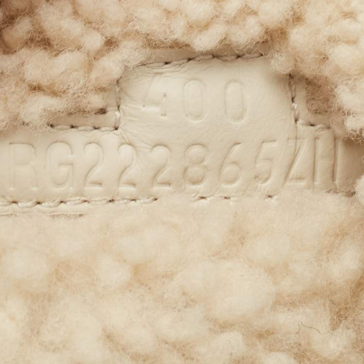 Pre Owned Hermes Black Leather and Shearling Fur Lined Chypre Sandals Size 40