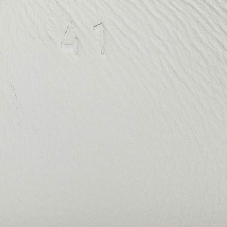 Pre Owned Hermes White Leather Game Slip On Sneakers Size 41