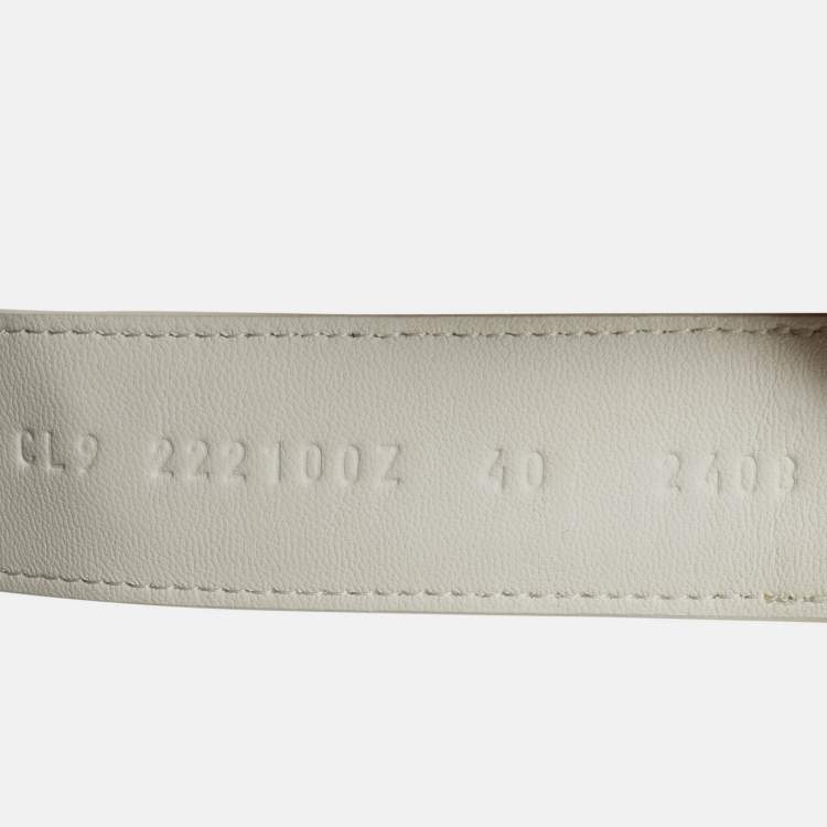 Pre Owned Hermes Chypre Size 40 White Leather Flat Slide