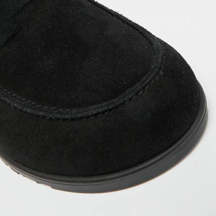 Pre Owned Hermès Go Size 38 Black Suede Flat Mules
