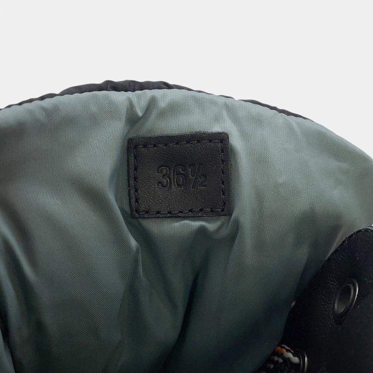 Pre Owned Hermes Short Boots Fresh Black Nappa Calf Leather Size 36H