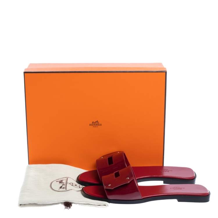 red hermes slides