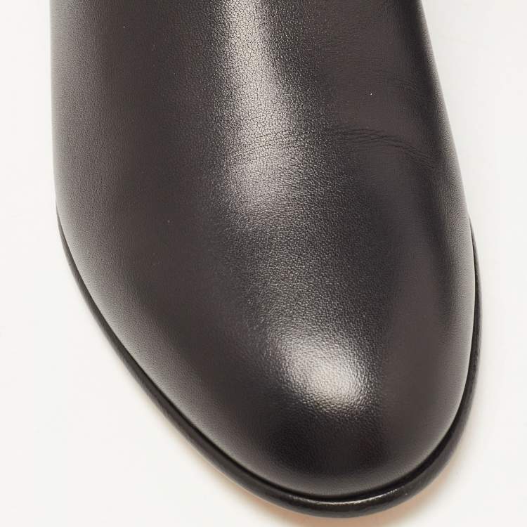 مملوكة مسبقًا Hermes Black Leather Neo Ankle Boots Size 36