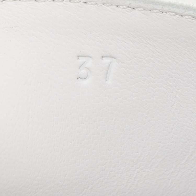 Pre Owned Hermes White Leather Game Loafers Size 37