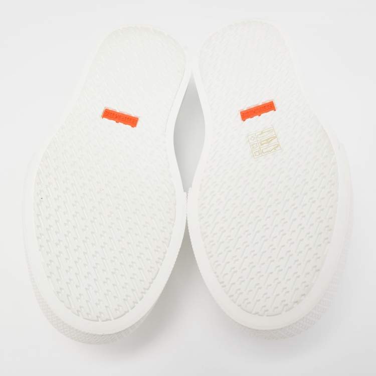 Pre Owned Hermes White Leather Game Loafers Size 37