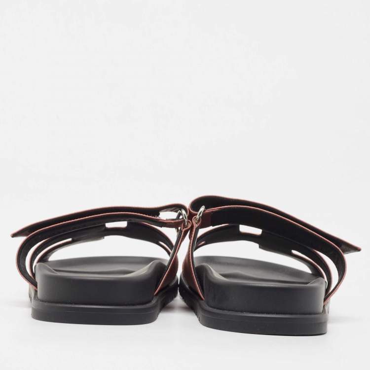 Pre Owned Hermes Pink Satin Chypre Sandals Size 40