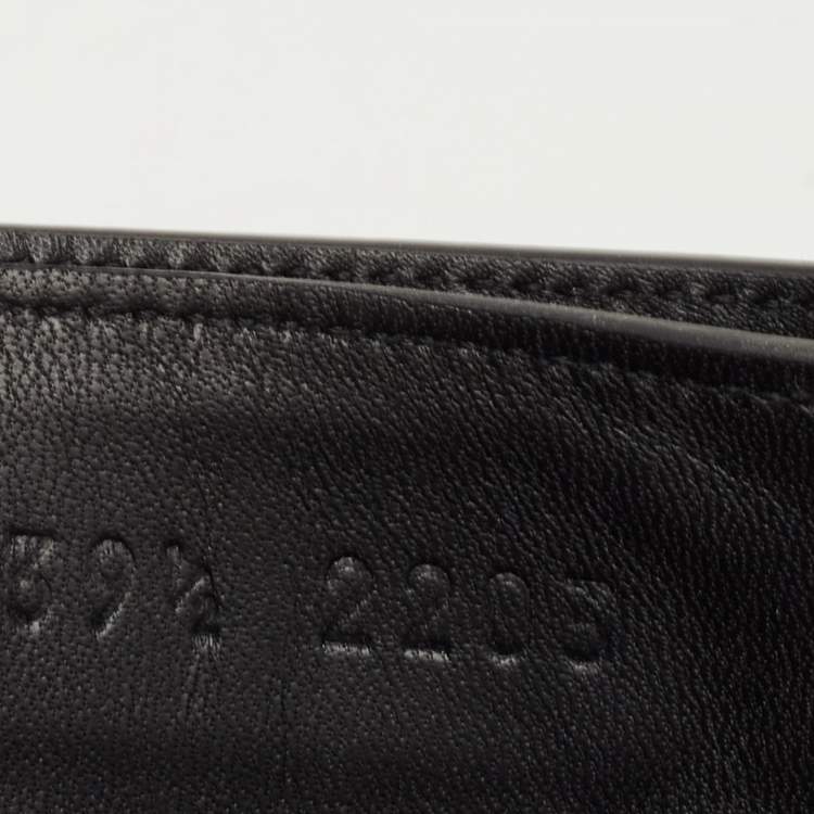Pre Owned Hermes Black Leather Chypre Sandals Size 39.5