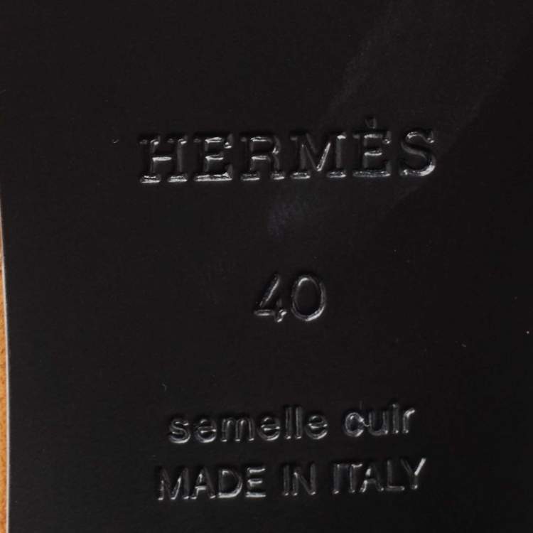 مملوكة مسبقًا Hermes Brown Suede Helia Slide Sandals Size 40