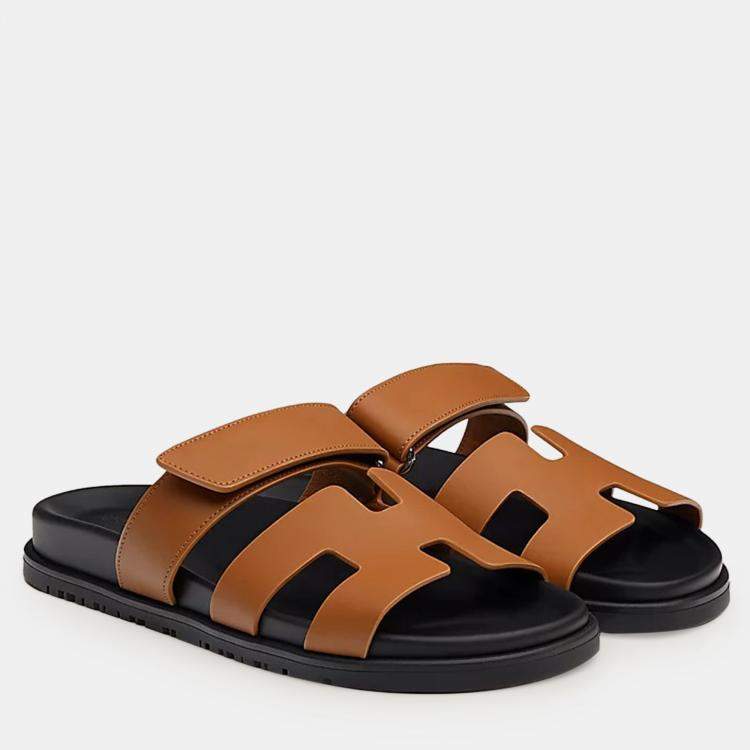 Pre Owned Hermes Naturel Rubber Chypre sandal 39.5