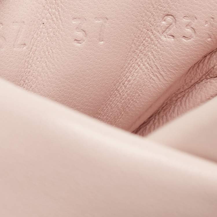 Pre Owned Hermès Pink Leather Infra Sandals Size 37