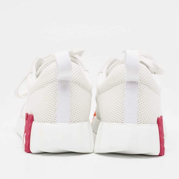 Pre Owned Hermes White Suede and Mesh Bouncing Sneakers Size 37