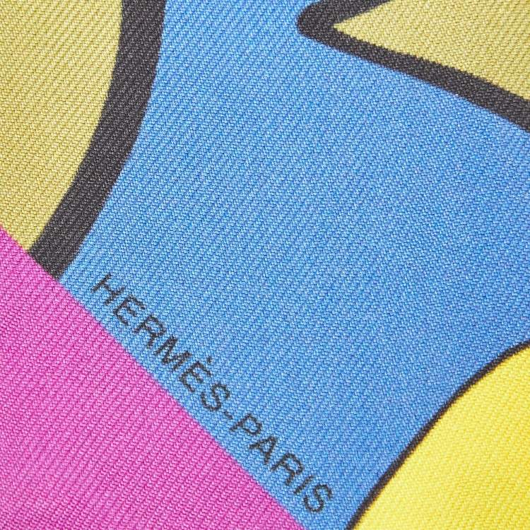 Hermès  Fuchsia Graff Graffiti Silk Twilly