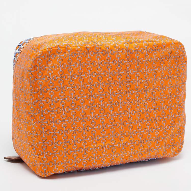Pre Owned Hermès  Multicolor Printed Silk Travelsilk PM Travel Cube