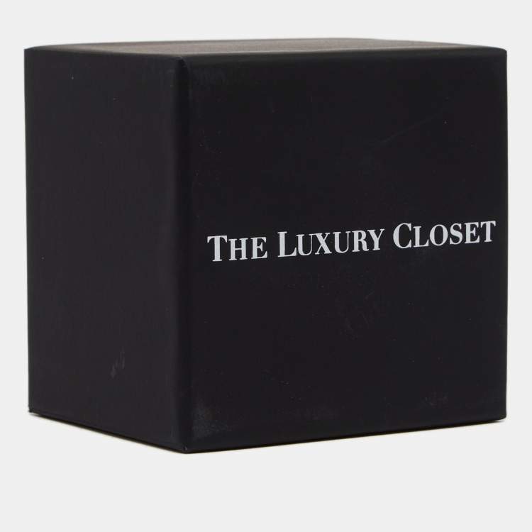 Pre Owned Hermes Collier de Chien Black Alligator Cuff Bracelet L