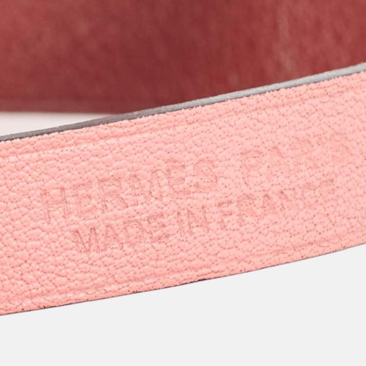 Pre Owned Hermes Medor Infini Leather Gold Tone Double Tour Bracelet