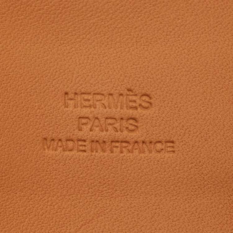 Pre Owned Hermes Collier De Chien Leather Gold Plated Bracelet