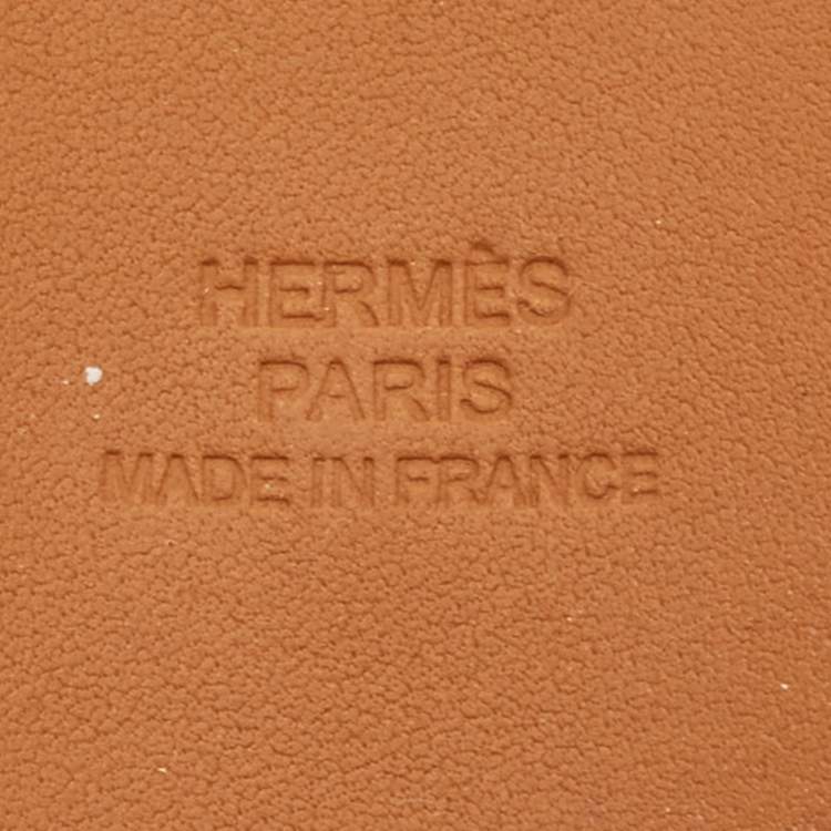 Pre Owned Hermes Collier de Chien Leather Palladium Plated Bracelet 