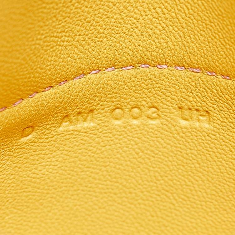 Pre Owned Hermes Lime Chevre Mysore Leather In-the-Loop Phone To Go GM Case