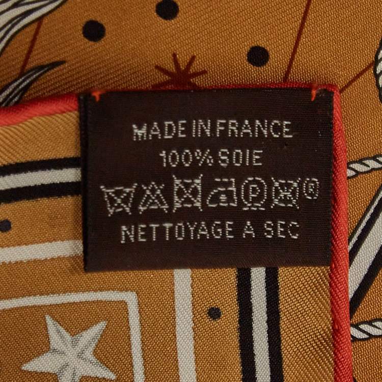 Pre Owned Hermès Beige Silk Twill Chorus Stellarum Bandana 