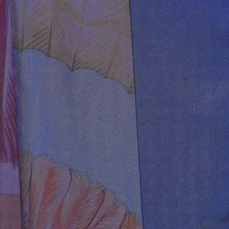 Pre Owned Hermès Purple Brazilian Surteint Dip Dye Silk Shawl