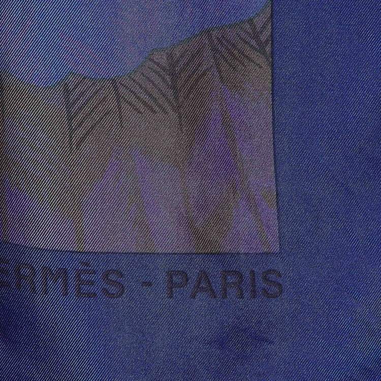 Pre Owned Hermès Purple Brazilian Surteint Dip Dye Silk Shawl