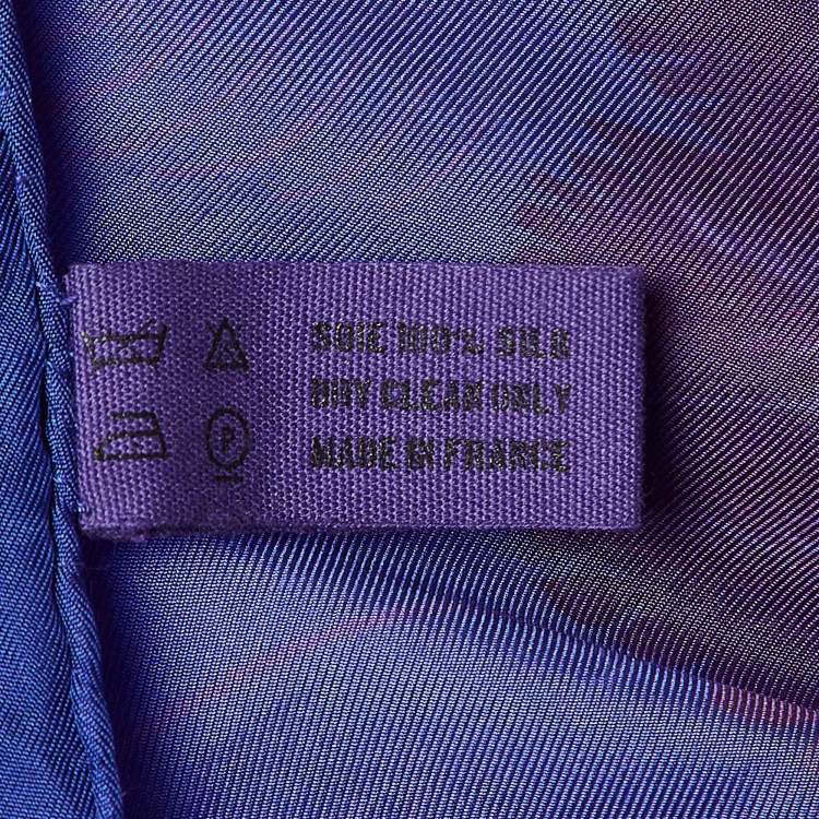 Pre Owned Hermès Purple Brazilian Surteint Dip Dye Silk Shawl
