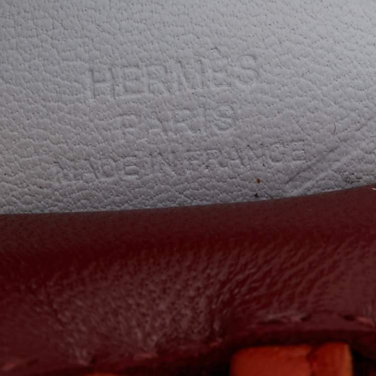 Pre Owned Hermes Rouge/Cornaline/Bleu Brume Milo Leather GriGri Rodeo Pegase Bag Charm PM