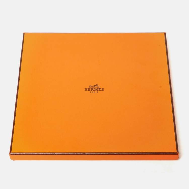 Pre Owned Hermès Blue Printed Silk Reaction en Chaines Scarf