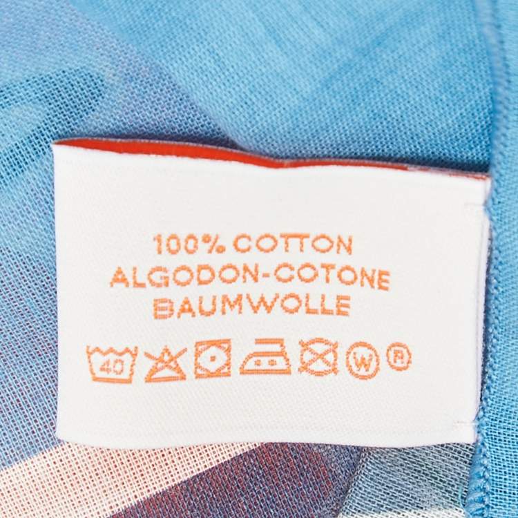 Pre Owned Hermès Multicolor Printed Cotton Palm Tree Pareo