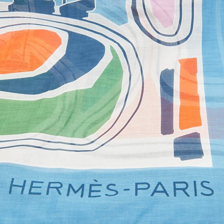 Pre Owned Hermès Multicolor Printed Cotton Palm Tree Pareo