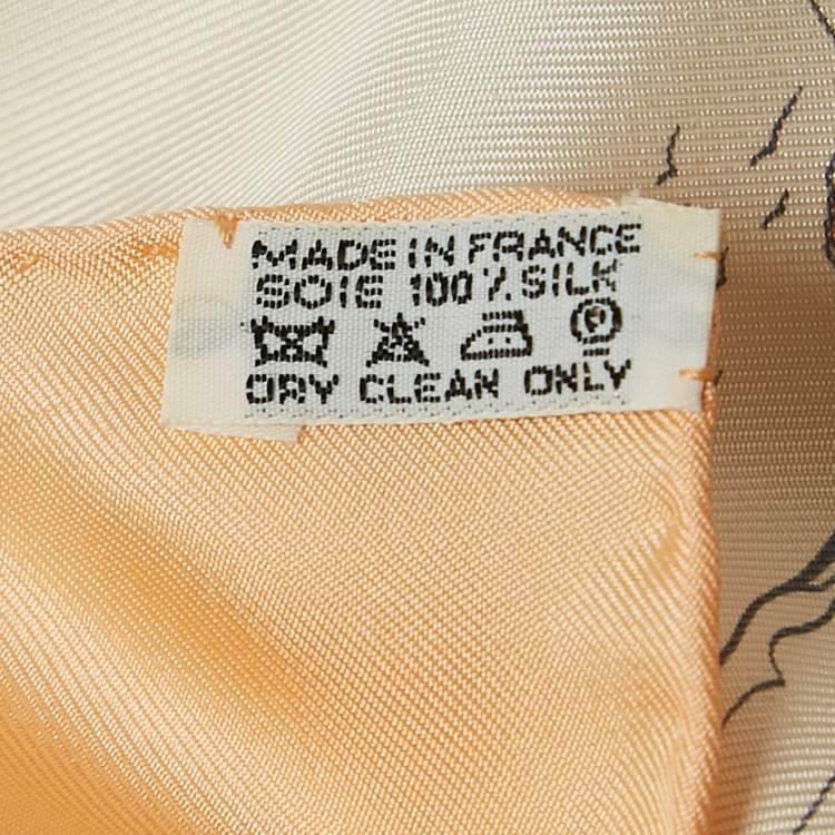 Pre Owned Hermès Pink Printed Silk Compagnons de Mer Scarf