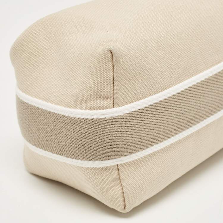 Pre Owned Hermes Natural Canvas Small Bride-a-Brac Pouch