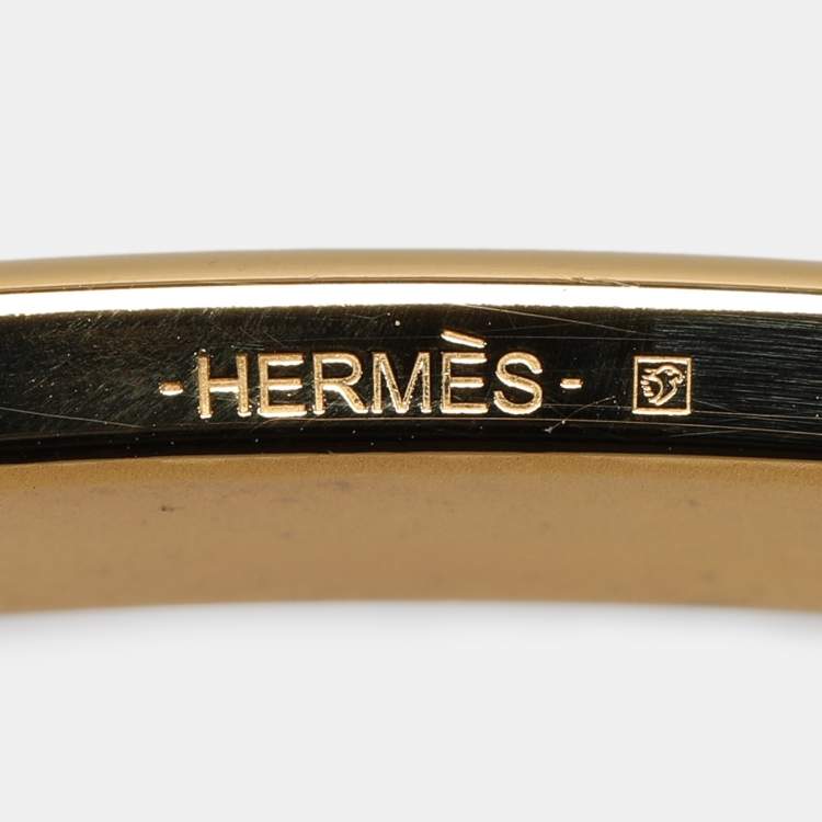 Pre Owned Hermès Black Leather Reversible H Buckle Belt 75CM