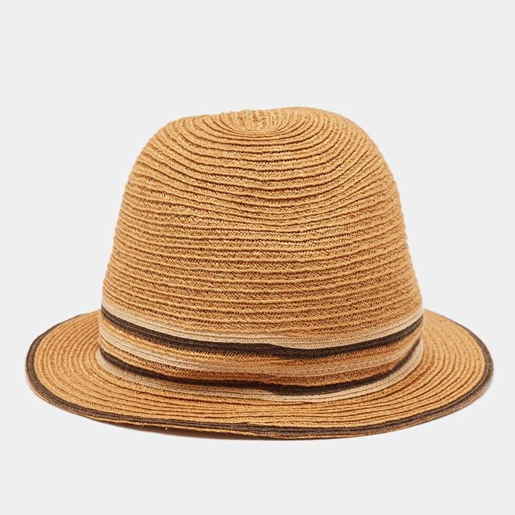 Pre Owned Hermès Brown Hemp Claudio Hat