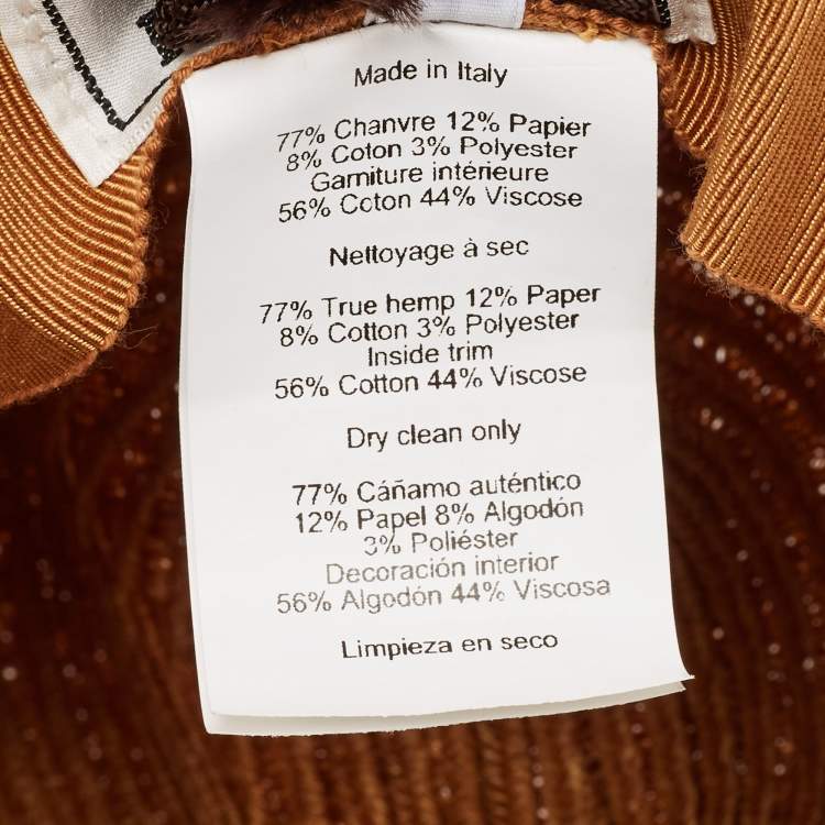 Pre Owned Hermès Brown Hemp Claudio Hat