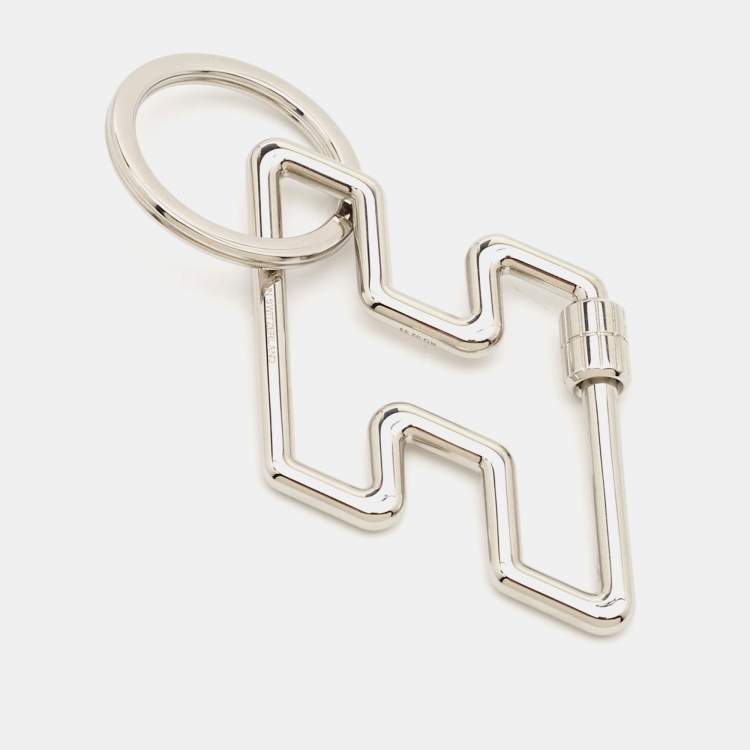 Pre Owned Hermes H Too Speed Stainless Steel Key Ring