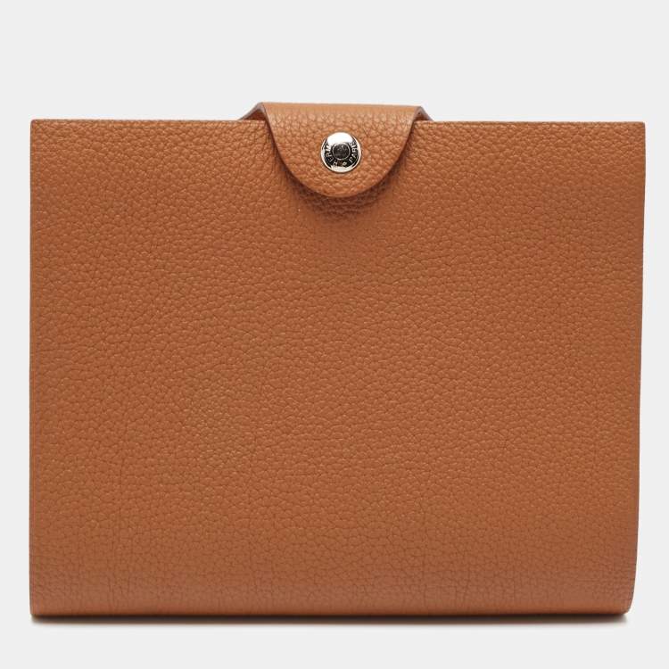 Pre Owned Hermes Gold Togo Leather Ulysse PM Notebook Cover
