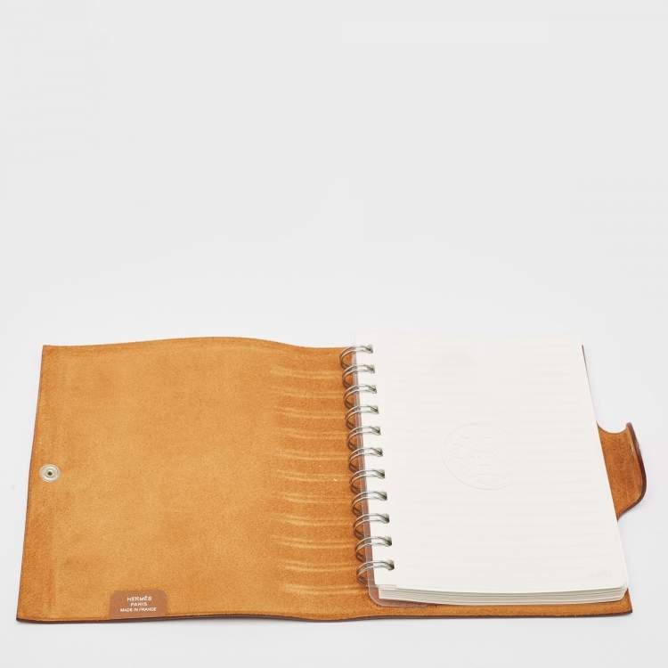 Pre Owned Hermes Gold Togo Leather Ulysse PM Notebook Cover
